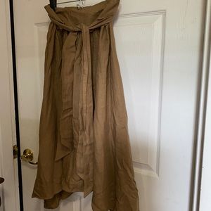 Apiece Apart Cosmos Convertible Wrap Skirt Camel